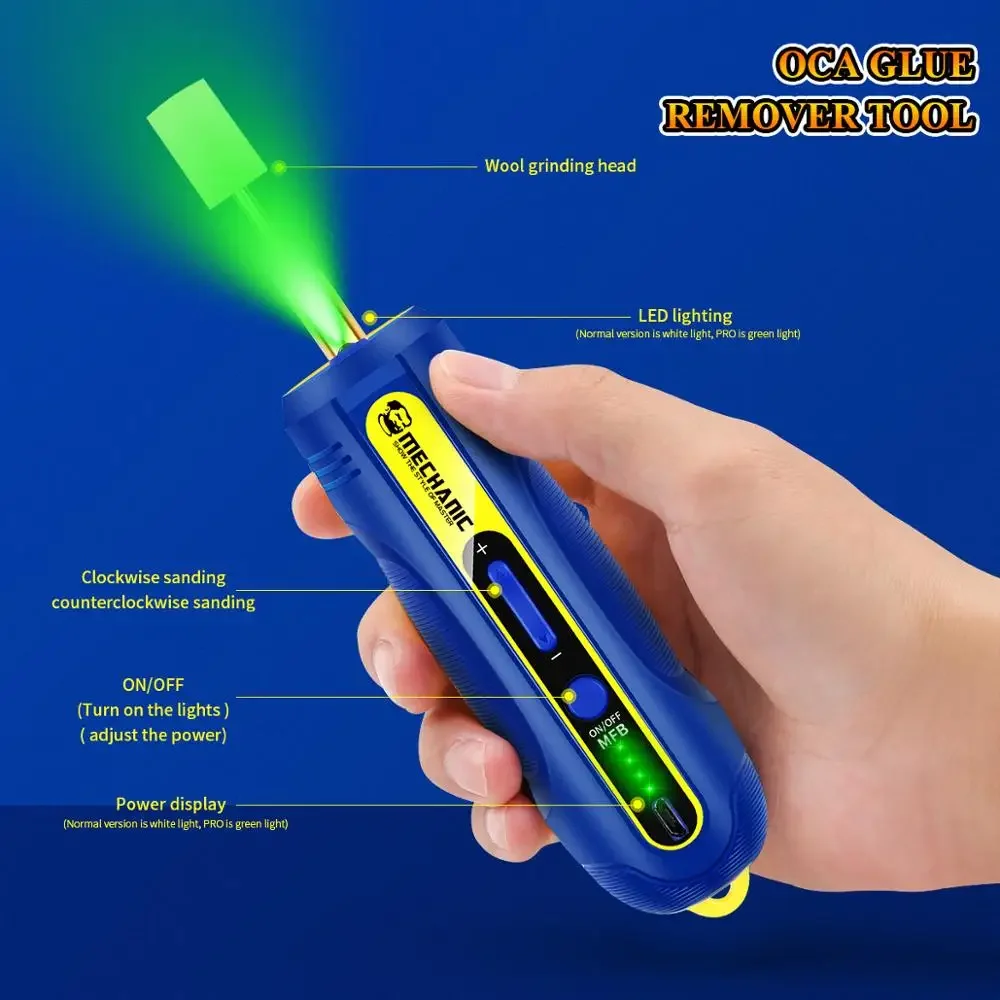 MECHANIC iR10 Pro 6in1 OCA Phone LCD Screen Degumming Speed Regulation Electric Glue Remove Pen Tool Grinder Rubber Separator