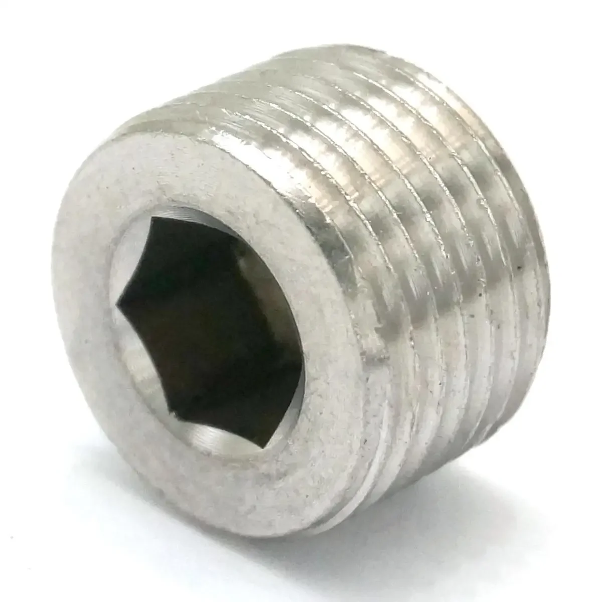 

1/4 "NPT Male SS304 штуцер для труб с потайной заглушкой из нержавеющей стали, с внутренней шестигранной головкой