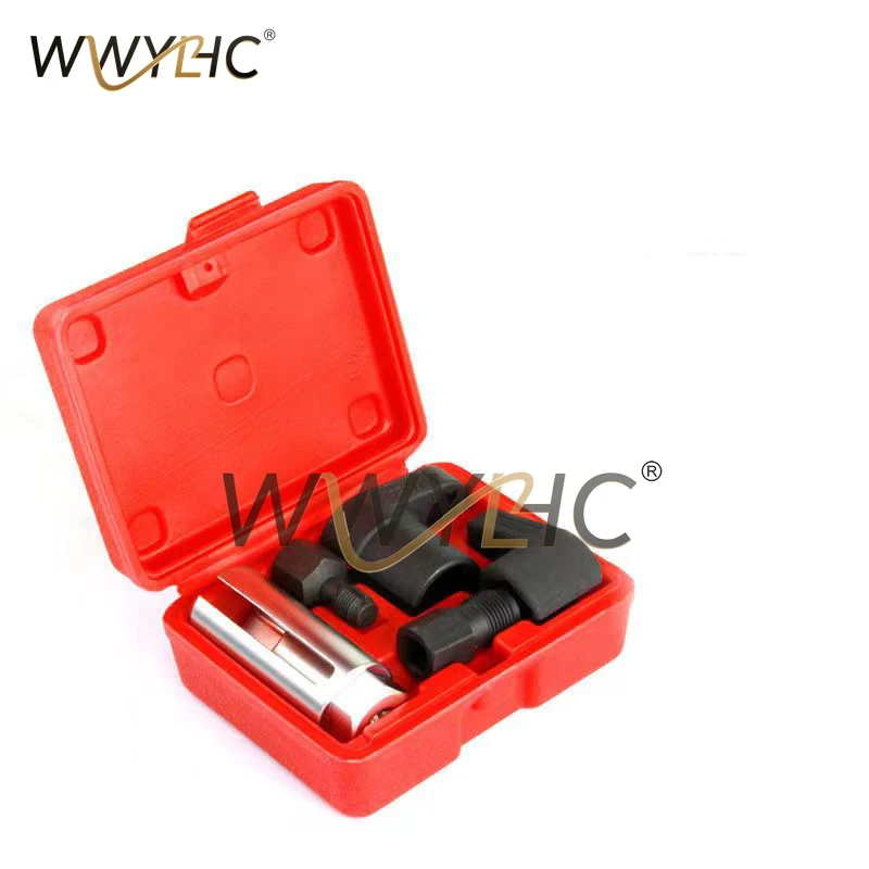 5pcs Oxygen Sensor Wrench Kit Thread Chaser Tool Fit for Auto O2 Socket Removal Install Offset Vacuum Sensor Socket