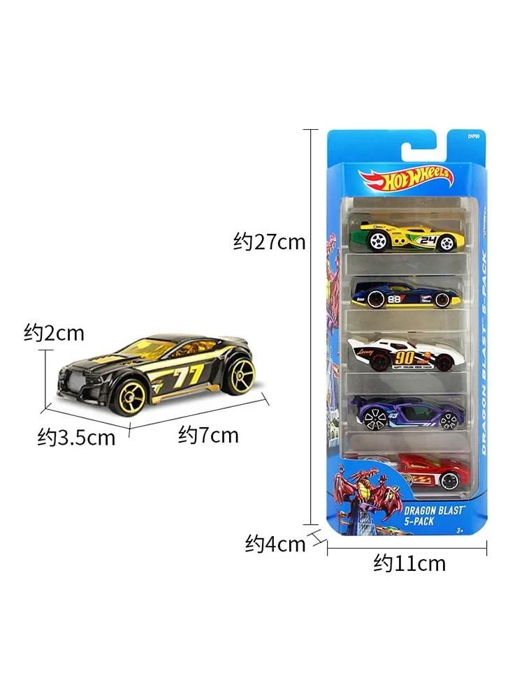 Original Hot Wheels Small Sports Car Track Set Hotwheels Racing Alloy Toy Cars Model 5pcs Diecast 1/64 3 Year Old Toys for Boys