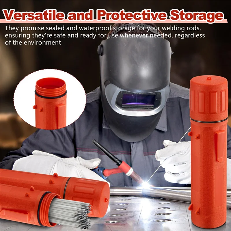 

4 Pcs Electrode Rod Storage Tube 14 Inch Welding Rod Storage Airproof Welding Rod Container Waterproof-A74P