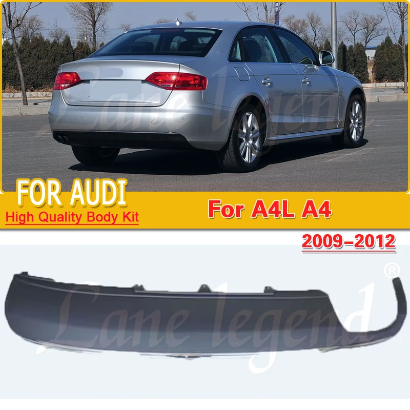 

For Audi A4 A4L 2009-2012 Rear Lip Diffuser Car Body Kit Bumper Surround from back Body kit Rear Spoiler Splitter Diffuser