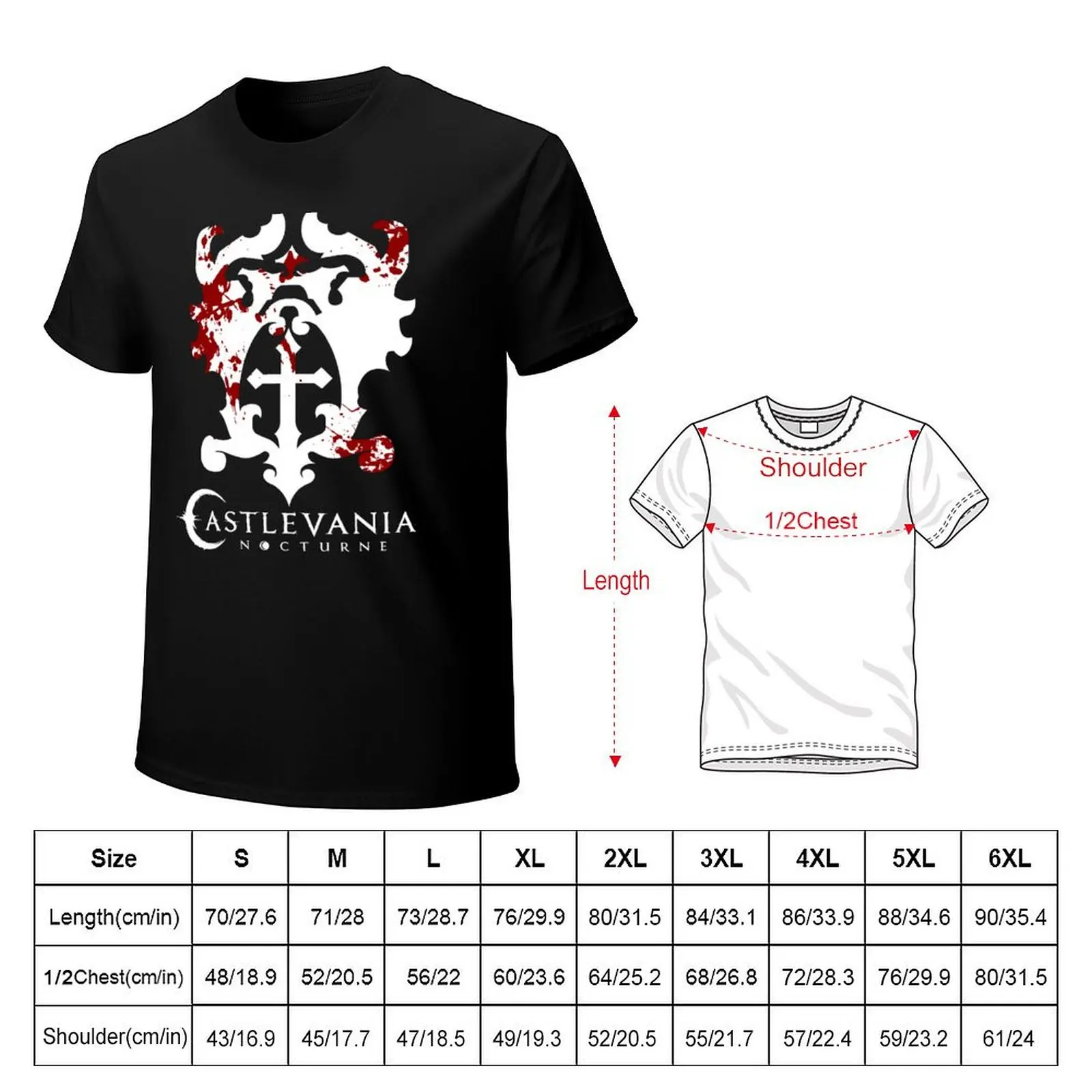 CASTLEVANIA, NETFLIX, Nocturne, Richter Belmont T-Shirt Plus Size Loose Short Sleeve Top