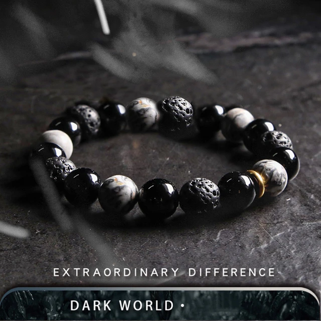 Natural black onyx beads store
