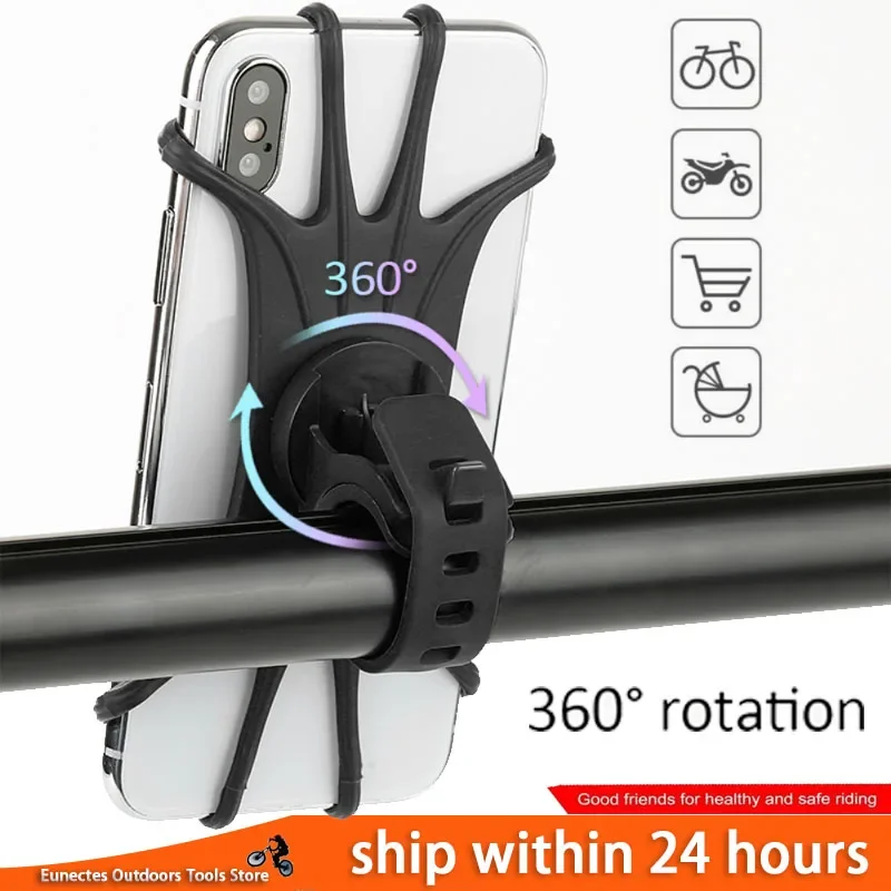 

360 Rotatable Silicone Bicycle Phone Holder Balance Car Motorcycle Stand Bracket GPS Support For Phone 11 Xiaomi 10 Huawei P40