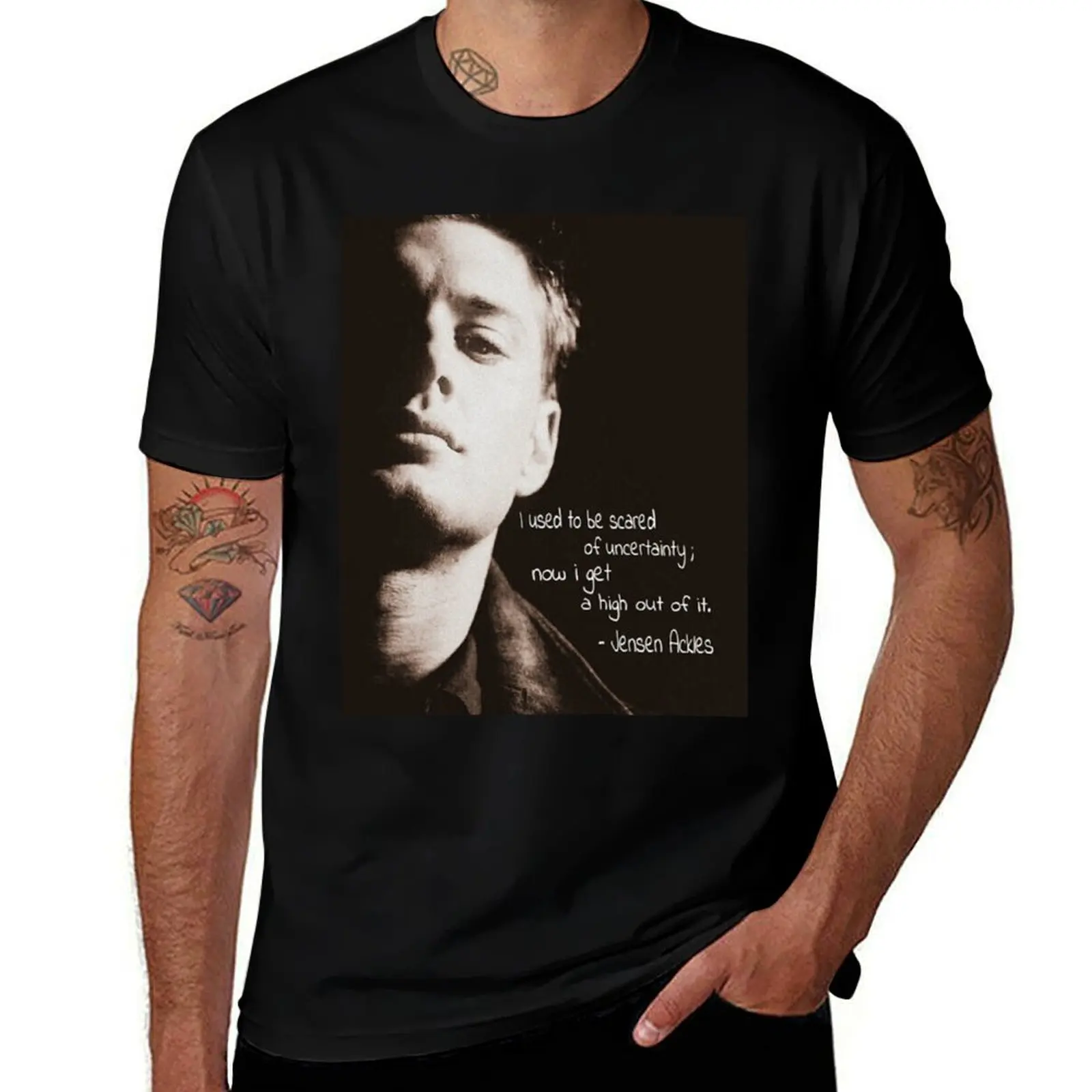 

oversize Ackles man t shirts T-Shirt shirt luxury shirt Jensen brand men 100% cotton luxury anime t t