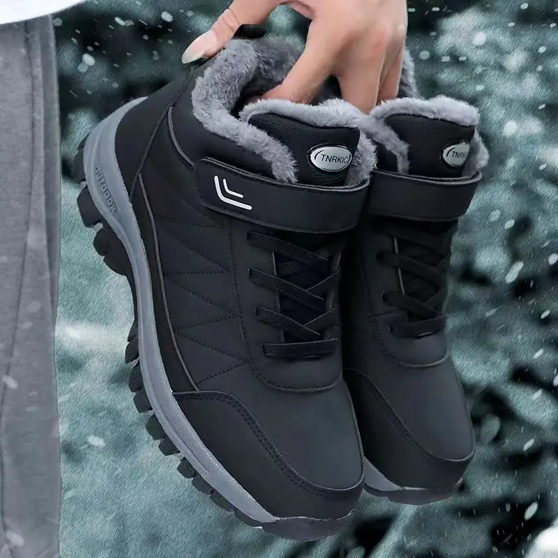 Mens Shoes Fashion Comfortable Hiking Boots New Warm Snow Boots Winter Shoes for Men New Plush Casual Cotton Shoes Bottes Femmes
