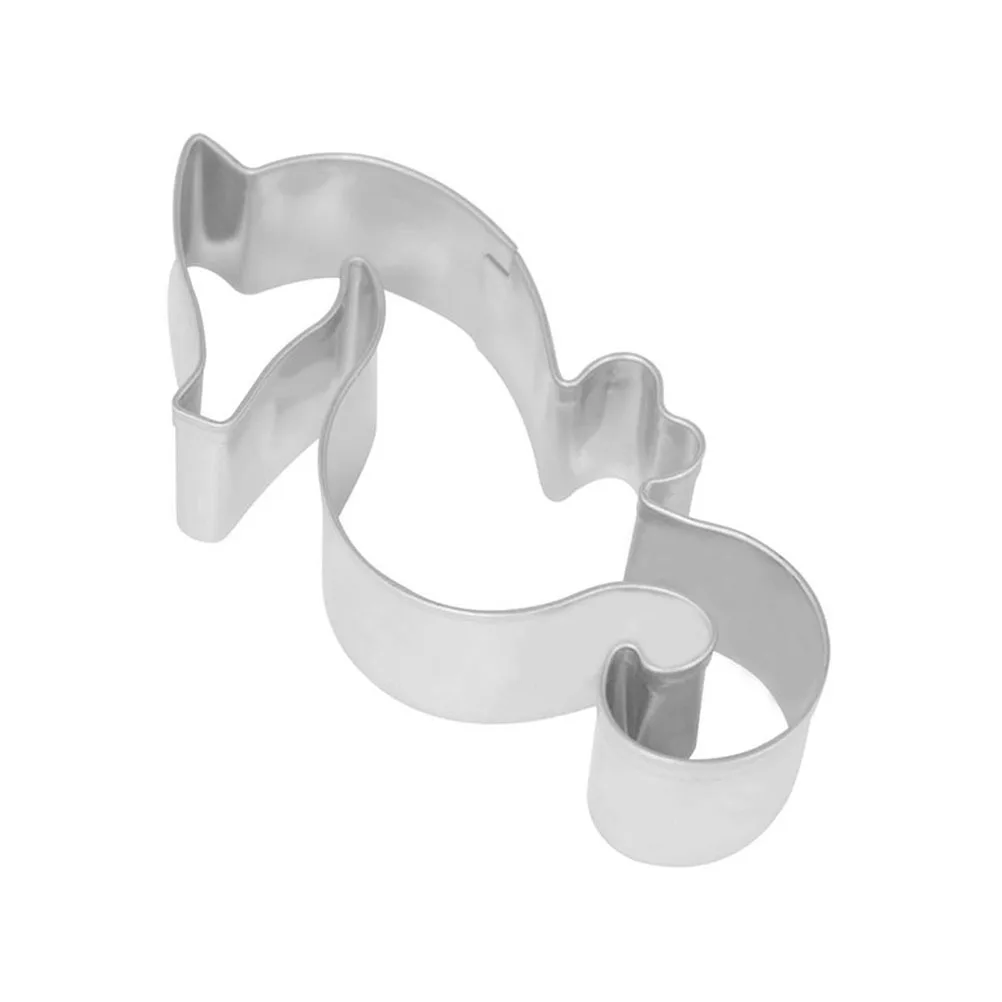 

5Pcs Seahorse Shape Cookie Cutters Stainless Steel Safe Non-Stick Baking Supplies for Cake Chocolate Ice Cube