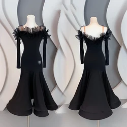 Customized 2023 New Women Ballroom Dance Competition Dress Party Waltz Dancewear  Clothes Standard  Performance Stage Costume