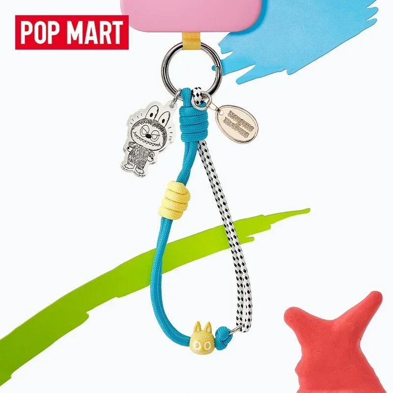 

POP MART LABUBU THE MONSTERS Серия к 10-летию: Загадочная коробка с ремешком для телефона, оригинальный слепой бокс, игрушки-сюрпризы, украшения