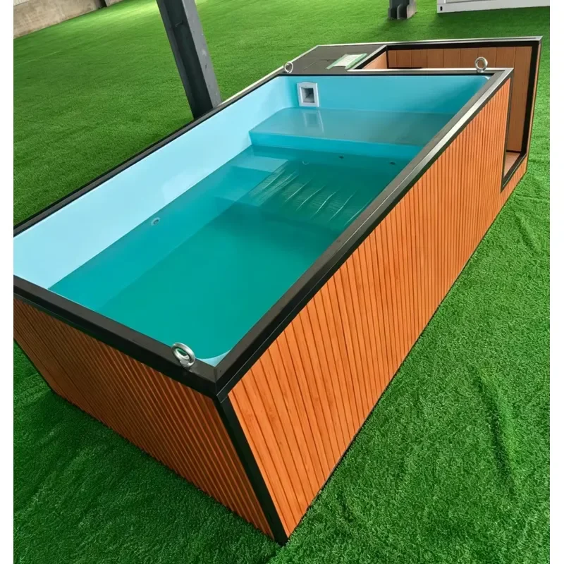 Large Prefabricated Container Swimming Pool Clear Acrylic Endless Pool for Family Friends Ideal for Backyard Resort