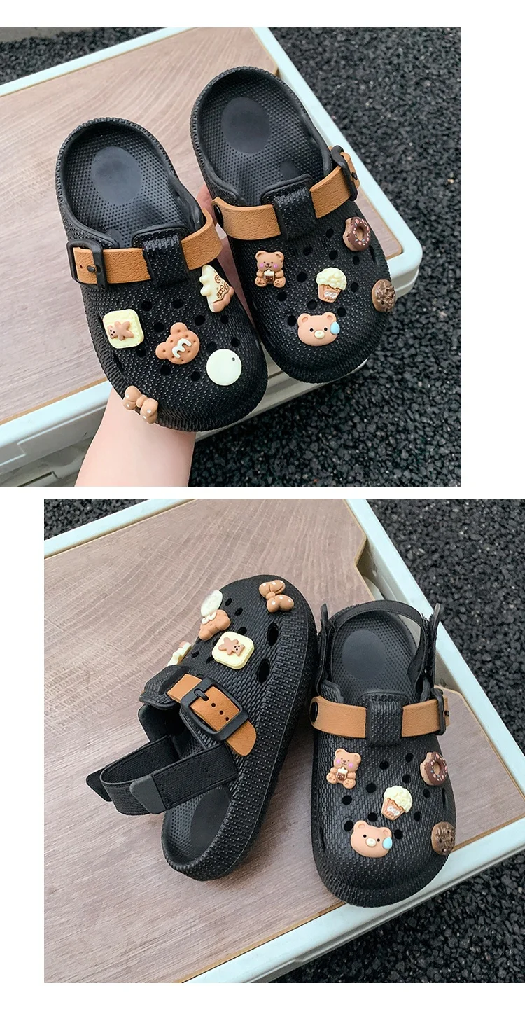 Kinder-Clogs für Jungen und Mädchen, Neue rutschfeste, bequeme, geschlossene Hausschuhe für drinnen und draußen – Detail 10