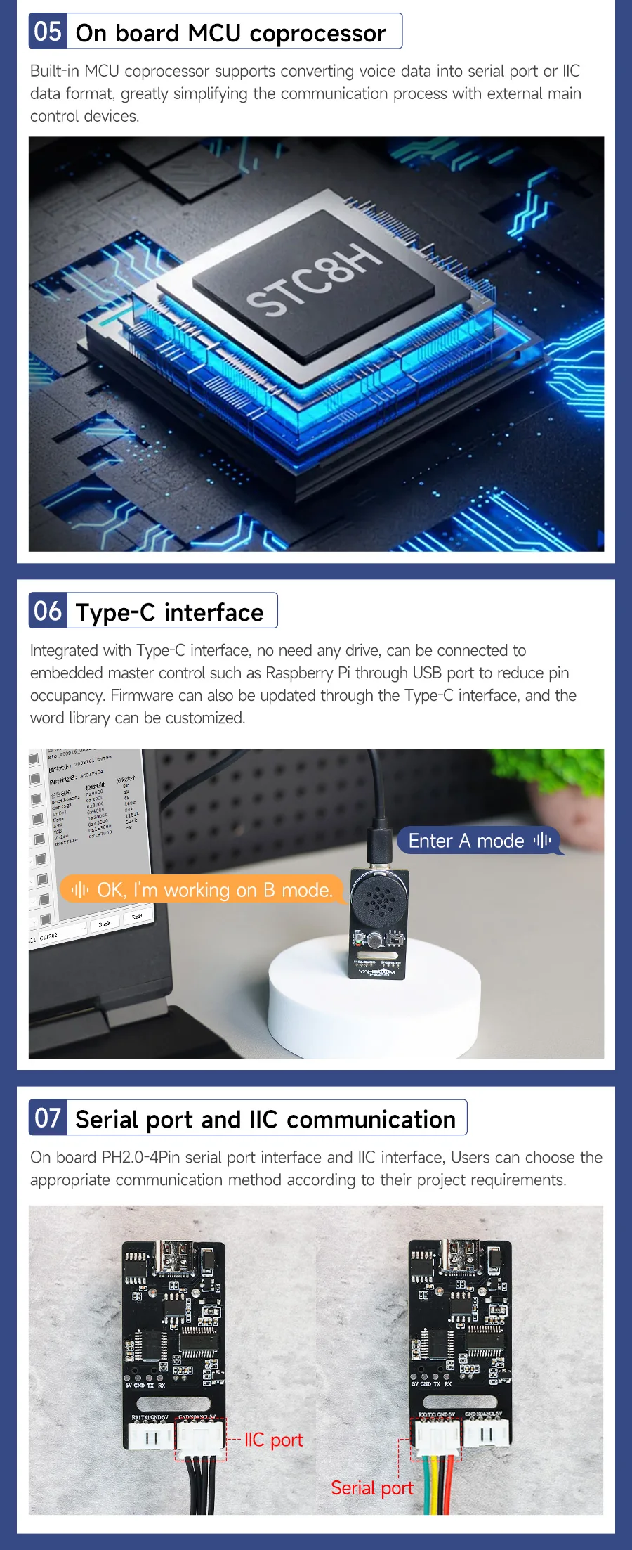 Yahboom AI Spracherkennungsmodul, Sprachübertragung, benutzerdefinierte Wake-Wörter, Züge, Interaktionsmodell, programmierbares Sound-Sensor-Kit – Detail 9