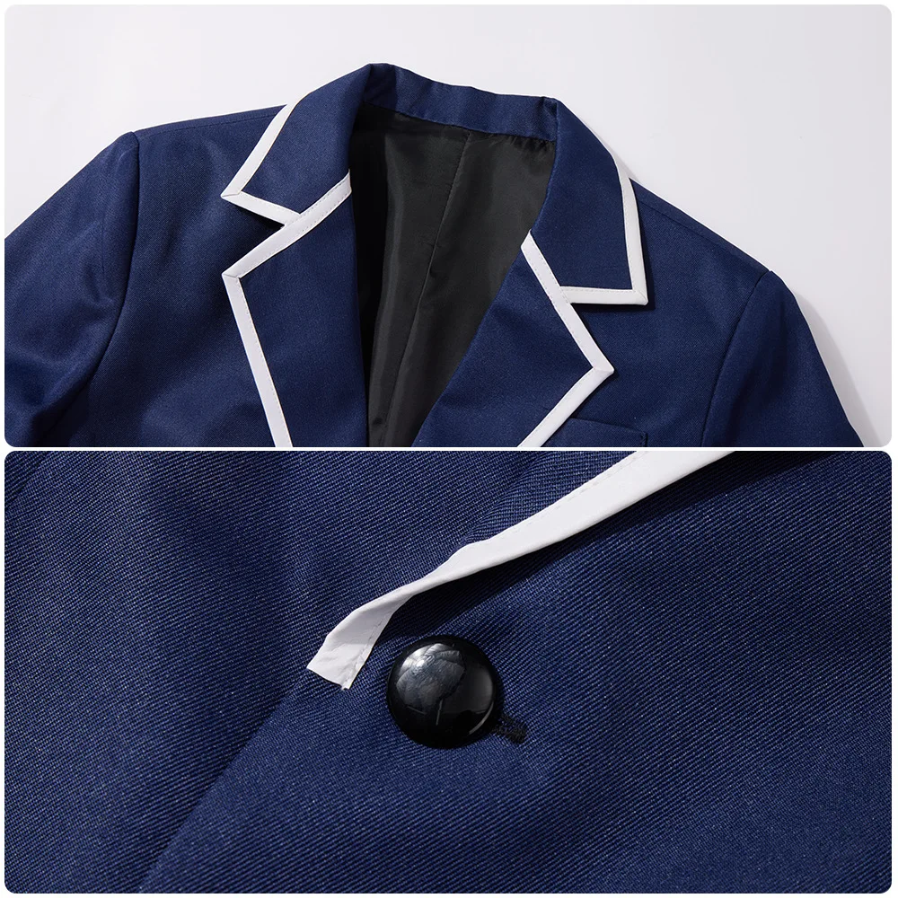 Sasaki and Miyano Miyano Yoshikazu Anime Cosplay Costume Wig Dark Blue School Uniform Jacket Sasaki Shuumei Men Outfit Halloween