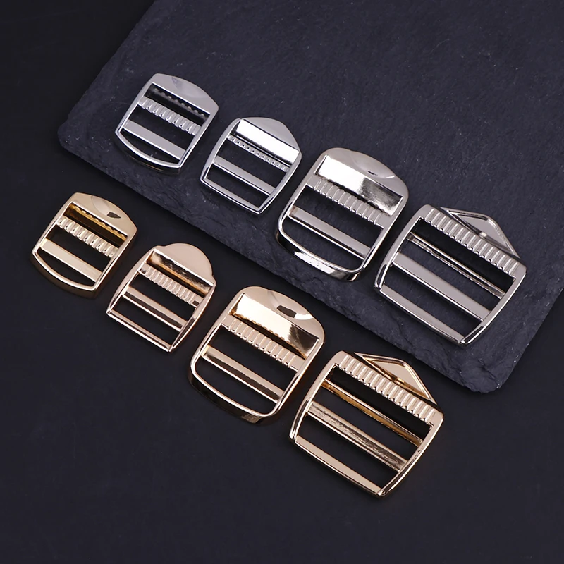 1pc 19/20/24/31MM Metal Bag Strap Adjustment Buckle Clothing Webbbing Tri-Glide Hook Clasp DIY Backpack Webbing Slider Buckles