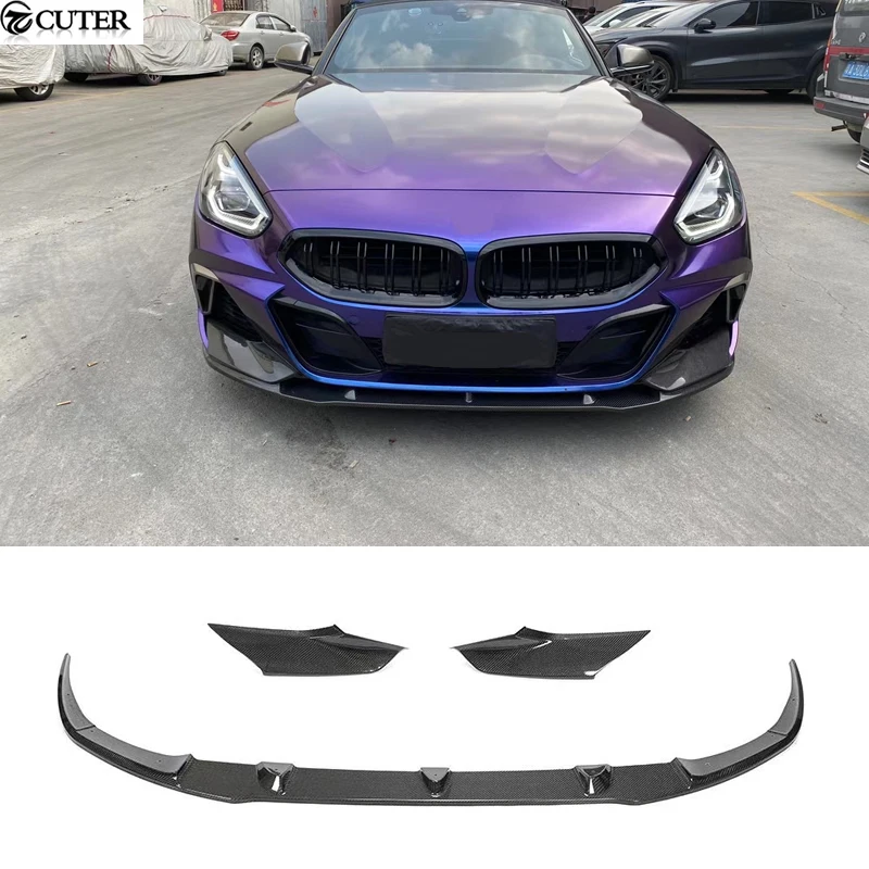 

G29 Z4 Carbon Fiber Front Bumper Lip Splitter Front Bumper Aprons Side Splitter for BMW G29 Z4 Car Body Kit 2021