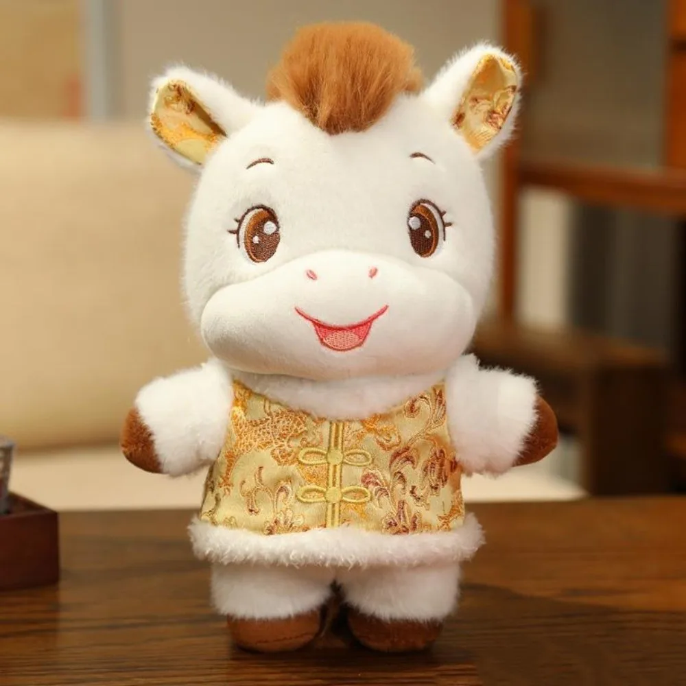 dorable Chinees kostuum 2026 paard schattig mascotte gevuld paard creatieve Kawaii dierenriem pony beeldje verjaardagscadeau