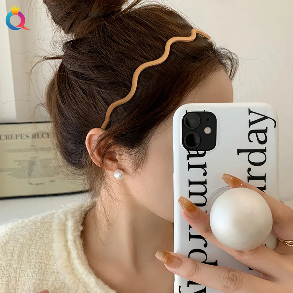 Simple Wavy Hair Bands Head Hoop Sports Headband Hairband for Women Candy Colors Headbands for Girls Hair Accessories