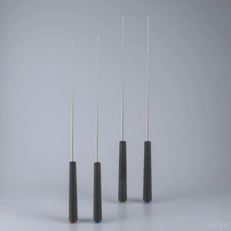 

4pcs BBQ Forks Stainless Steel Telescopic Grill Skewer Colorful Handles Large Roasting Sticks Meat Carving Serving Portable