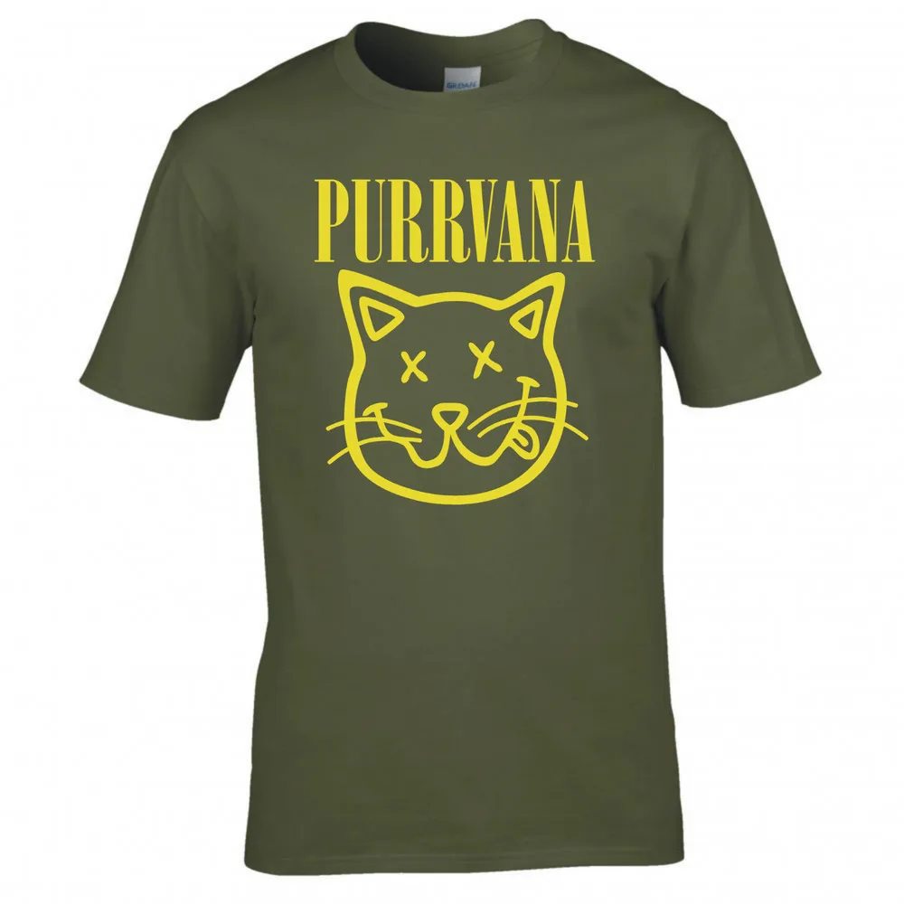 FUNNY PURRVANA T-SHIRTY2K Unisex Summer Top Short SleeveUnisex T-shirts for Men Women  Tees Cotton Luxury brand vintage ov