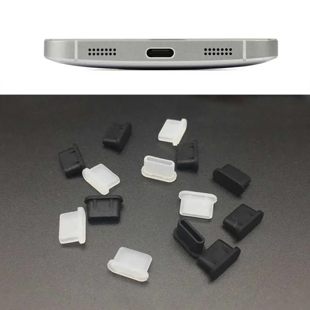 10x Anti Dust Plugs USB C Charging Holes Silicone Type C Port Protection Dust Plug For Samsung S9 S8