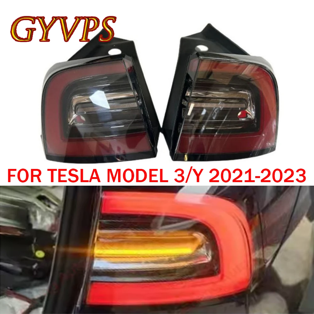 

4 pins Outer Rear Taillight Brake Lamp For Tesla Model 3 Y 2021-2023 Left+Right LED Tail Light 1077397-00-G Auto Accessoires