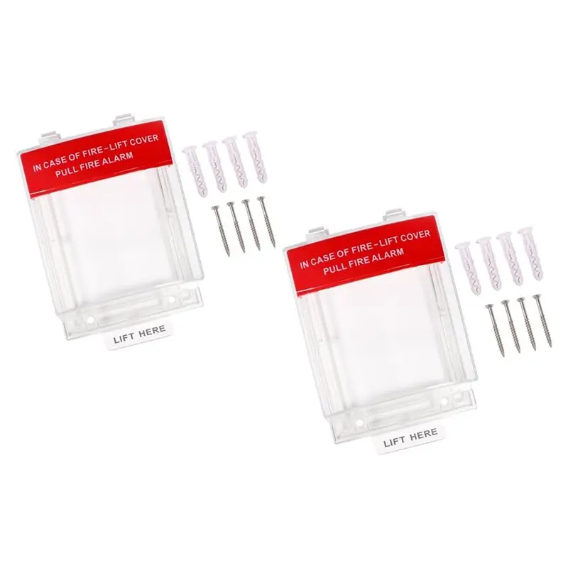 Manual Call Point Protective Guard 2Pcs Fire Alarm Cover For Fire Alarm Pull Station Covers For Fireproof Switch Guard