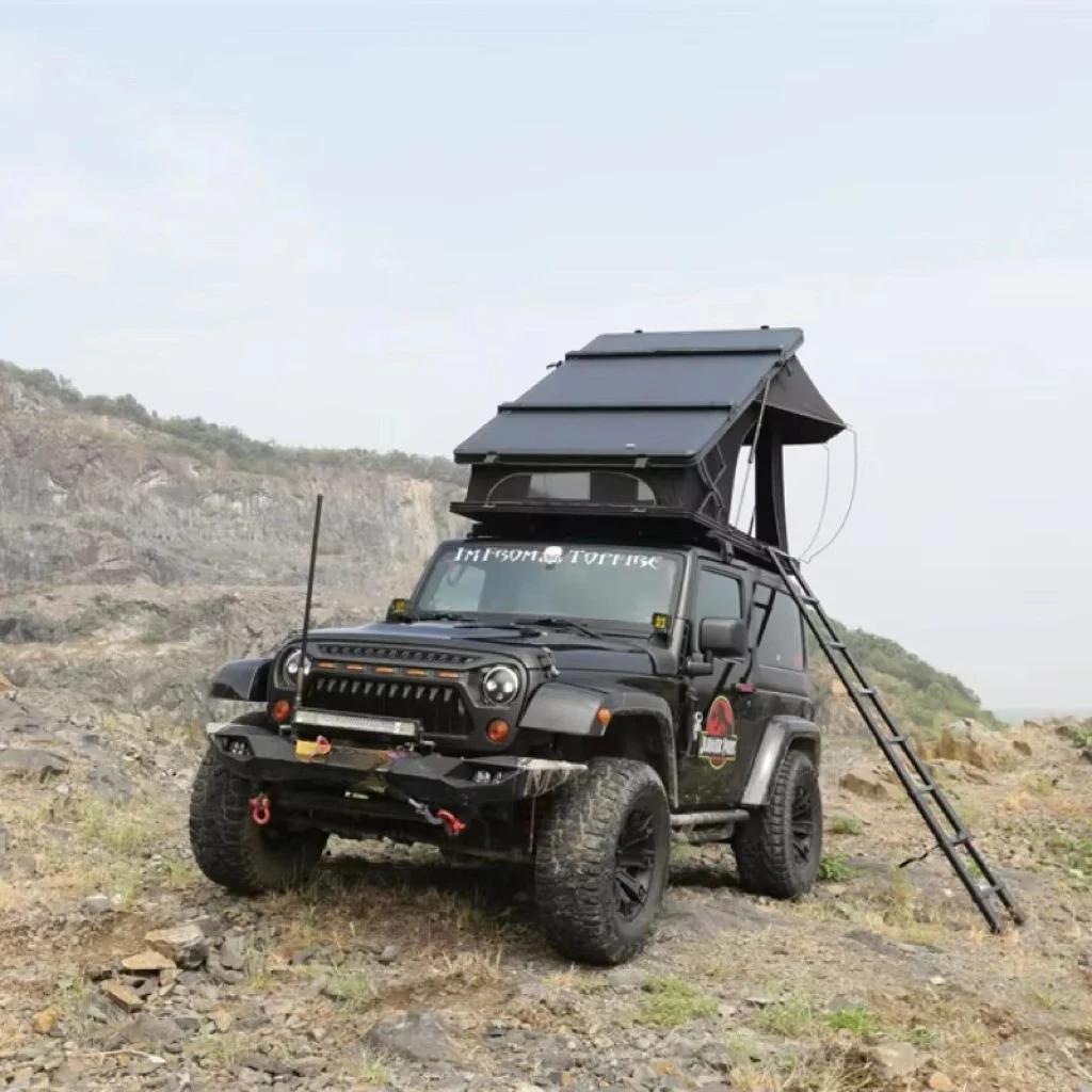 

Заводская поставка: легкая ультратонкая алюминиевая треугольная палатка для крыши автомобиля/грузовика, автоматическая.