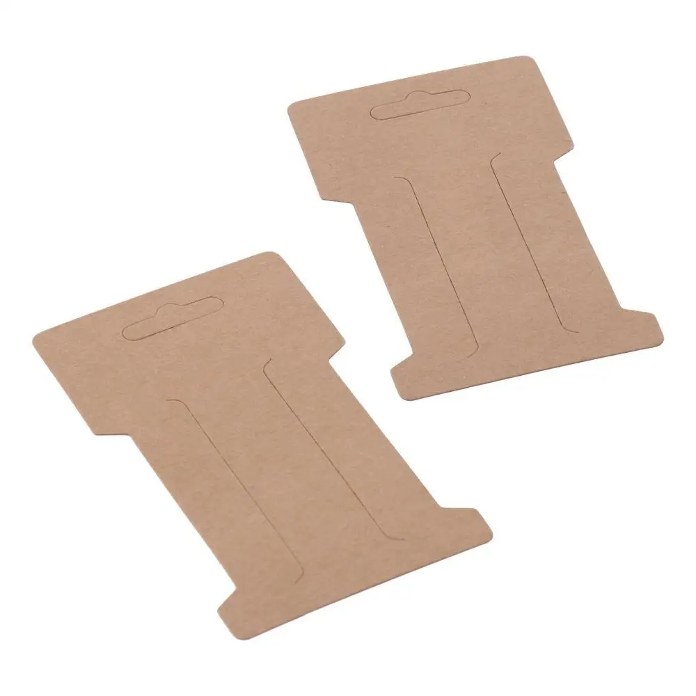 Jewelry Display Paper Hair Clip Bow Display Cards Brown White Hair Bow Clip Holder Cards Hair Accessories Display Holder Cards
