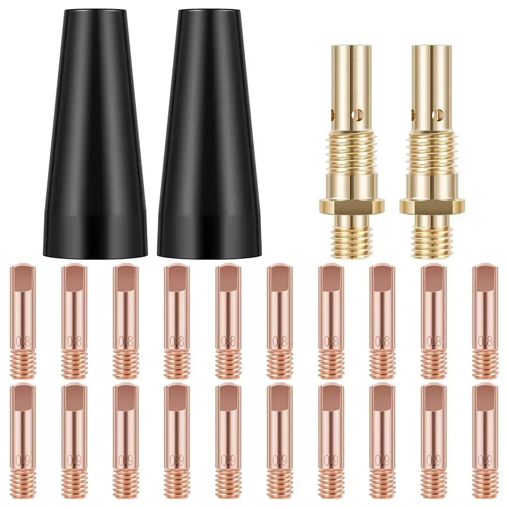 

Practical Welding Kit 0.9mm Welding Tip Airless Nozzle Brass Connecting Rod Brass Welding Tips Flux Core Gasless Nozzle