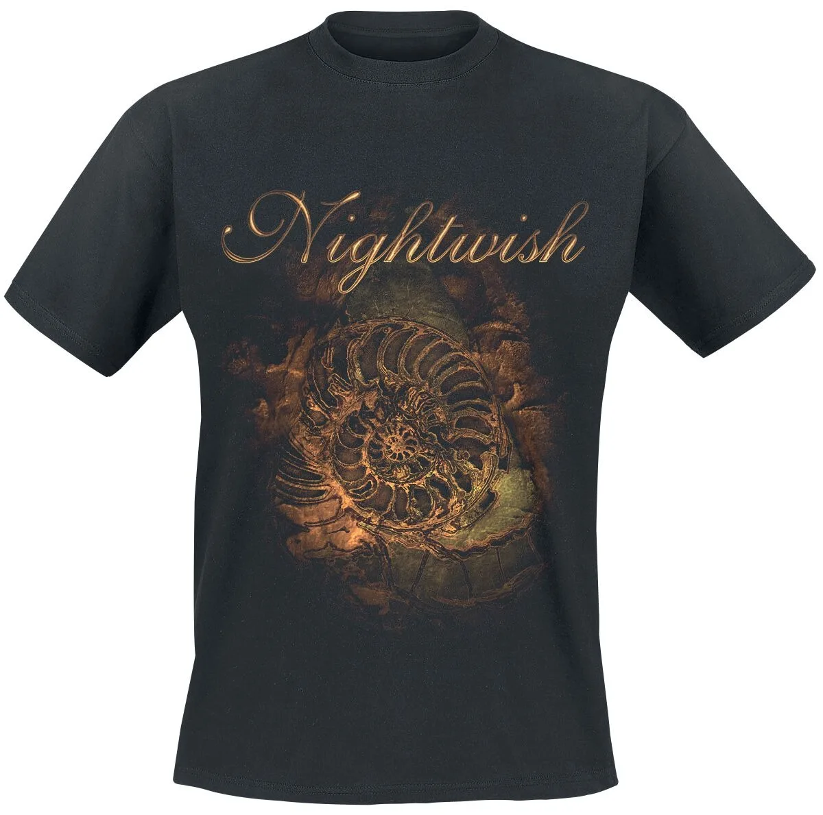 Camiseta de algodão com estampa Nightwish Human Nature Ammonite, masculina e feminina, banda de metal sinfônico, unissex, manga curta