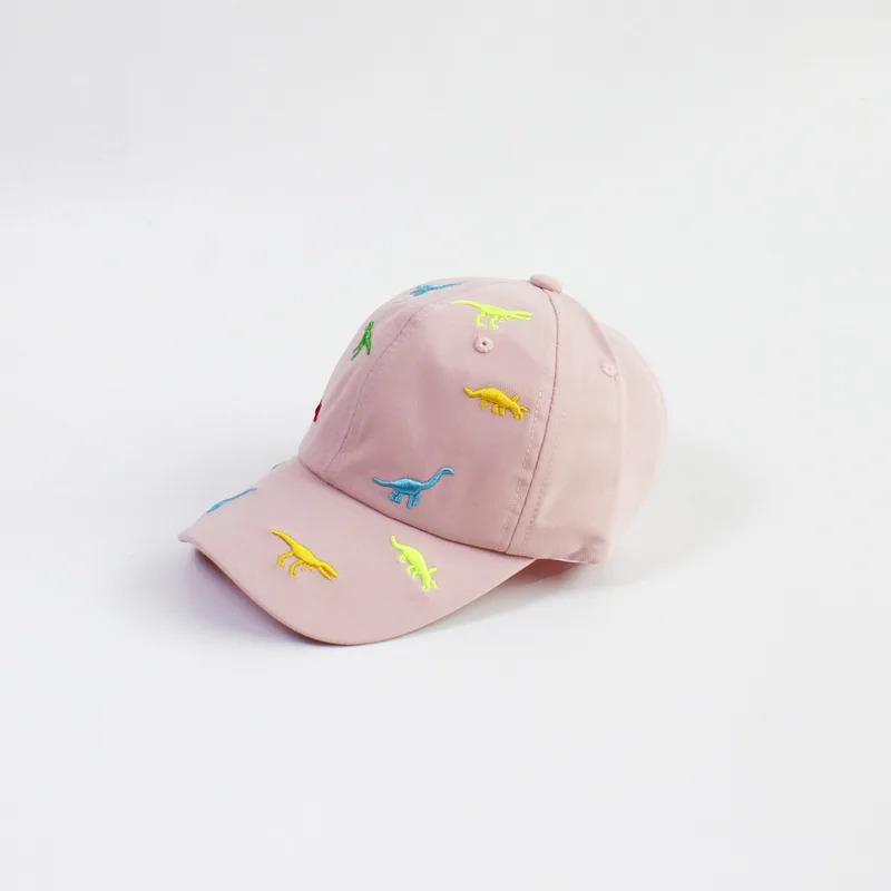 Cartoon Dinosaur Embroidery Baby Cap Summer Kids Baseball Cap Outdoor Adjustable Infant Boy Girls Sun Hats