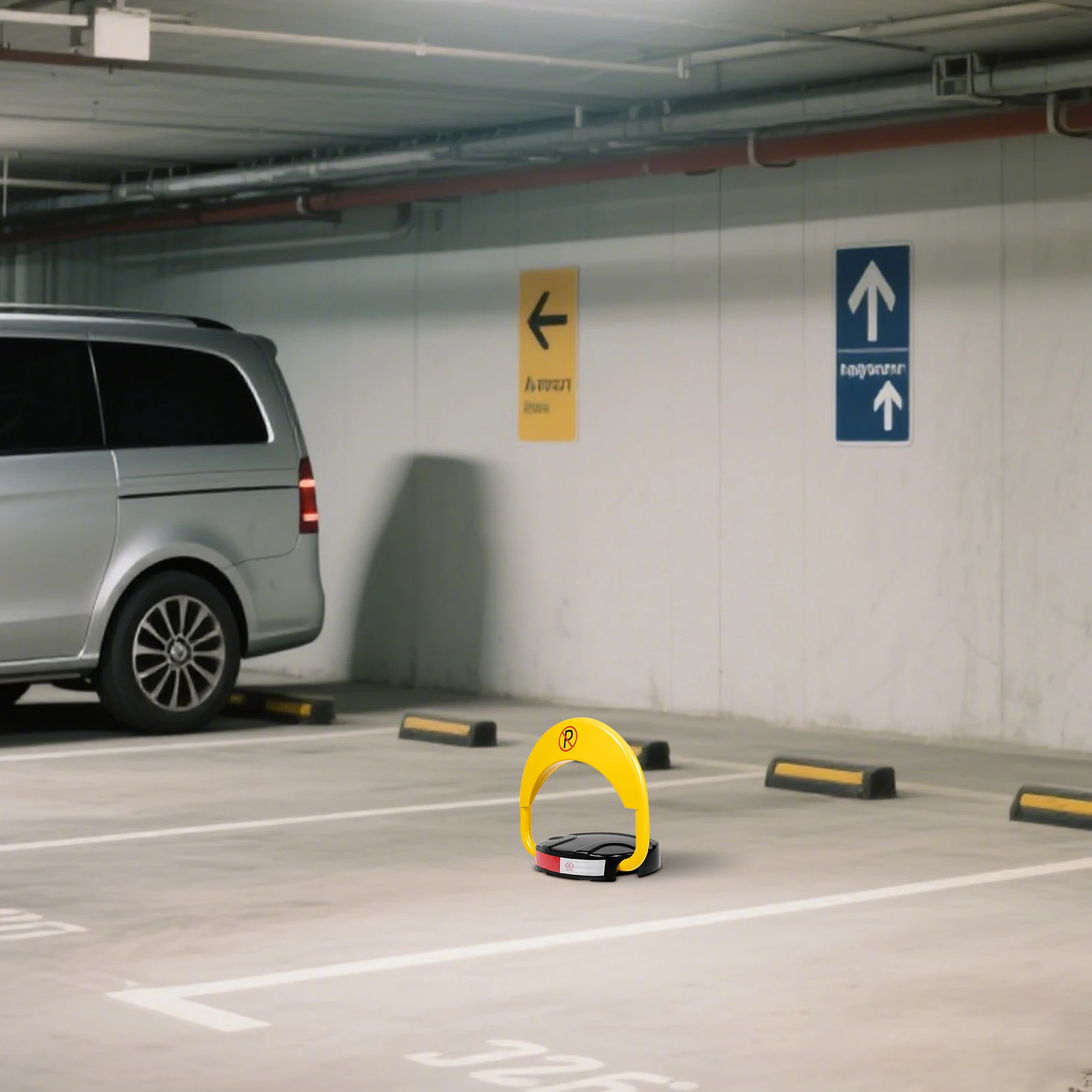 قفل ركن السيارة الأوتوماتيكي للتحكم عن بعد، حاجز وقوف السيارات قابل للطي بطول 65.6 أقدام، مزلاج خاص لوقوف السيارات مع شريط عاكس