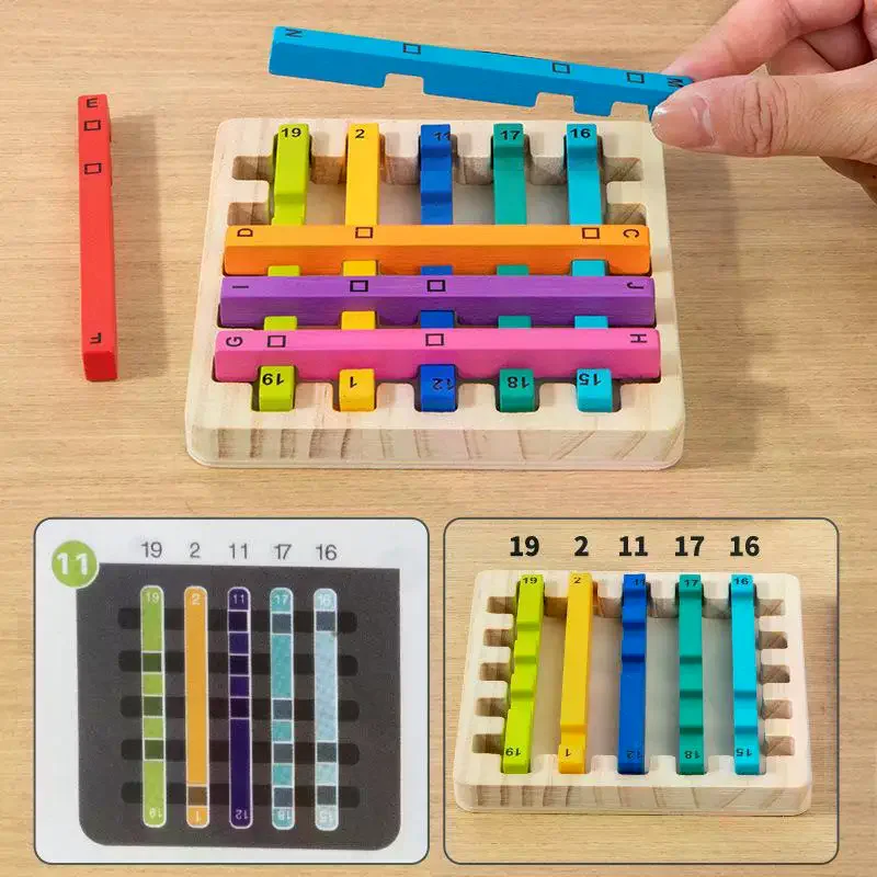 Bastoncini decimali colorati Sussidi didattici Montessori Apprendimento della matematica Puzzle Giocattoli per l'educazione della prima infanzia della scuola materna