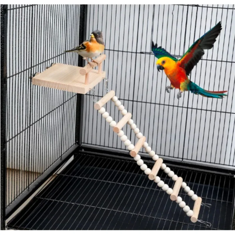 Bird toy hamster toy little pet springboard combination toy parrot climbing ladder springboard ladder swing