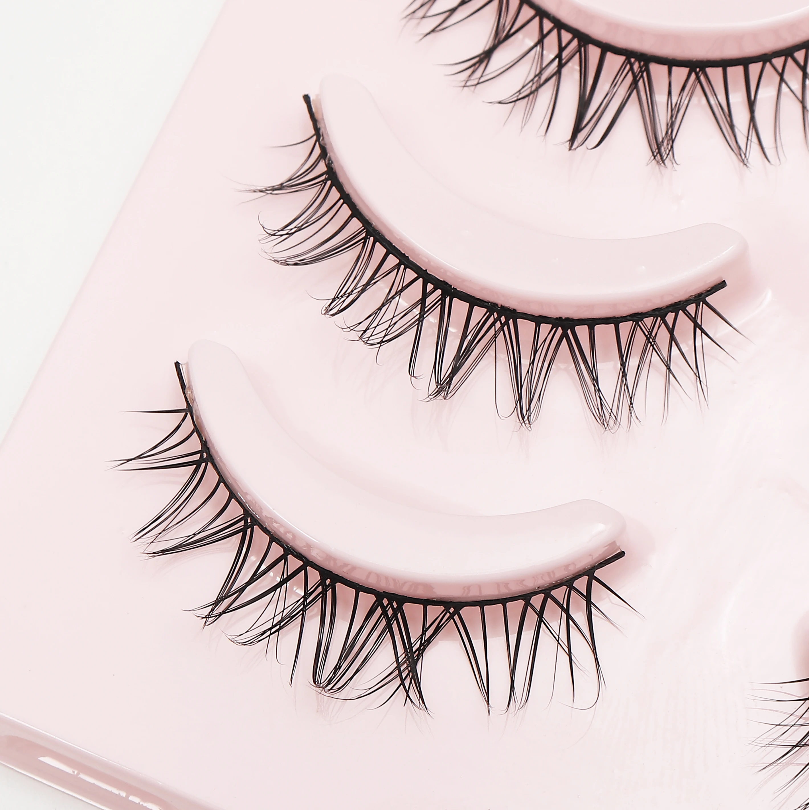 DINGSEN Gefälschte Wimpern, Anime-Wimpern, 5 Paar kleine Teufel-Wimpern, natürliches tägliches Make-up, Manga-Wimpern, transparente Band-Wimpern – Detail 28