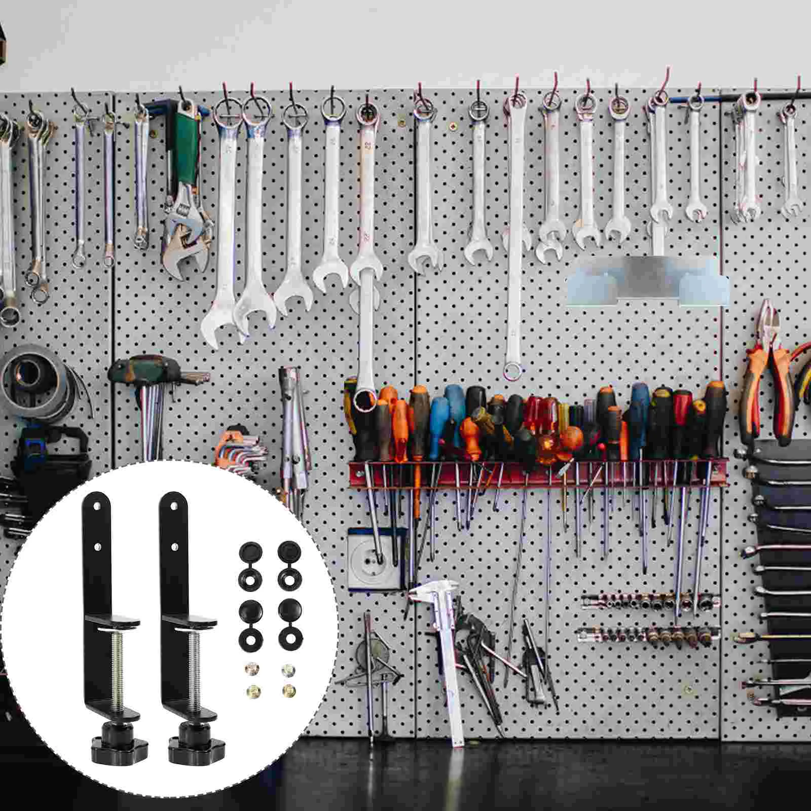 Perfboard Mounting Clips Hooks Pegboard Install Stand Clothing Bracket Accessory Metal Installing Tool