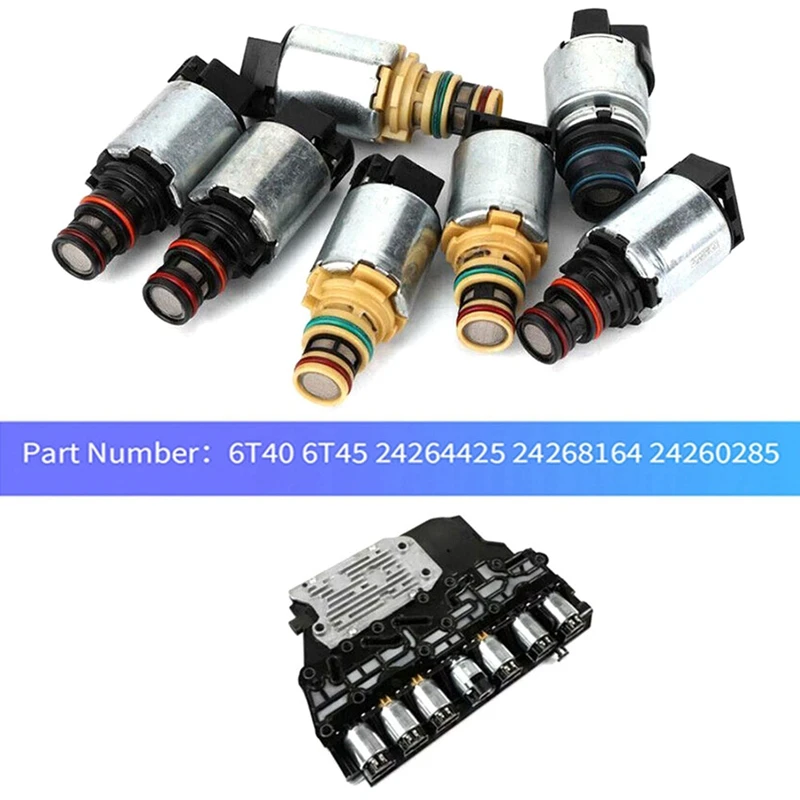 6T40E 6T45E 6T30E Transmission Solenoid Valve Kit 24264425 24268164 24260285 For Buick Chevy Cruze Replacement Accessories