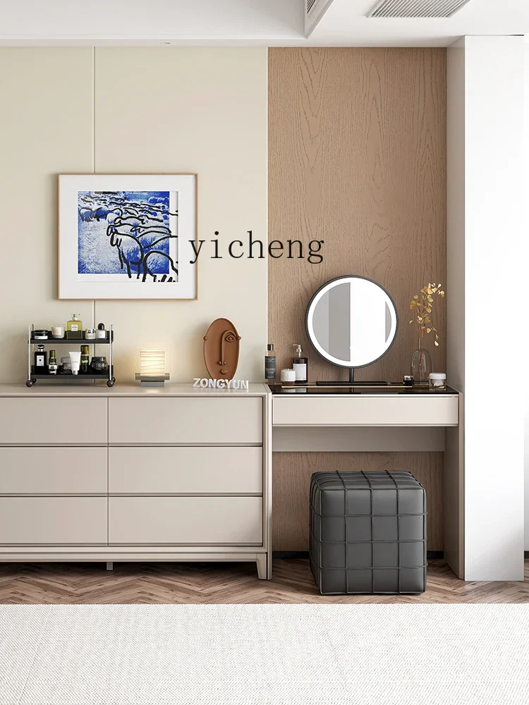 r9.2- Dressing Table Solid Wood Small Apartment Makeup Table Makeup Desk Storage Cabinet Dressing Table Set