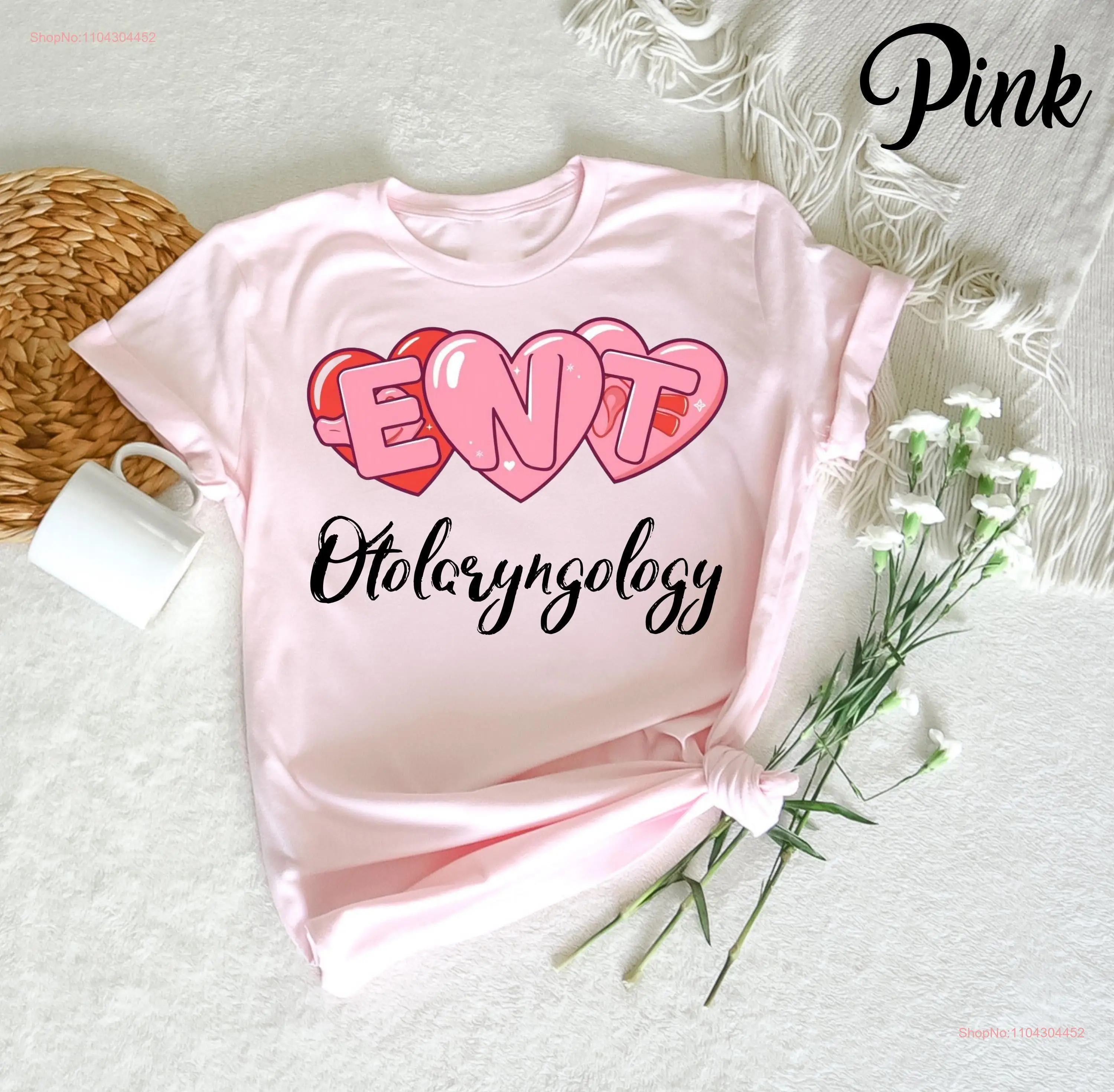 ENT Nurse Valentine Otolaryngologist Ear Nose Throat Funny s Day T Shirt SpecialisT Love for Nurses long or short sleeves