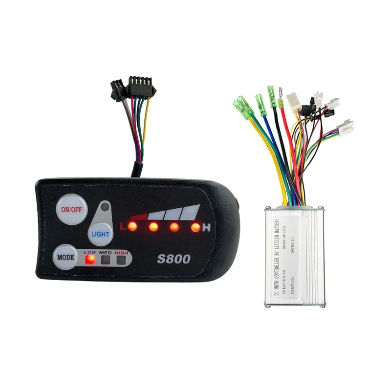 

Electric Vehicle 36V48V Brushless Motor Metal+Plastic As Shown E-Bike Controller LED-S800 Instrument Accessories Set