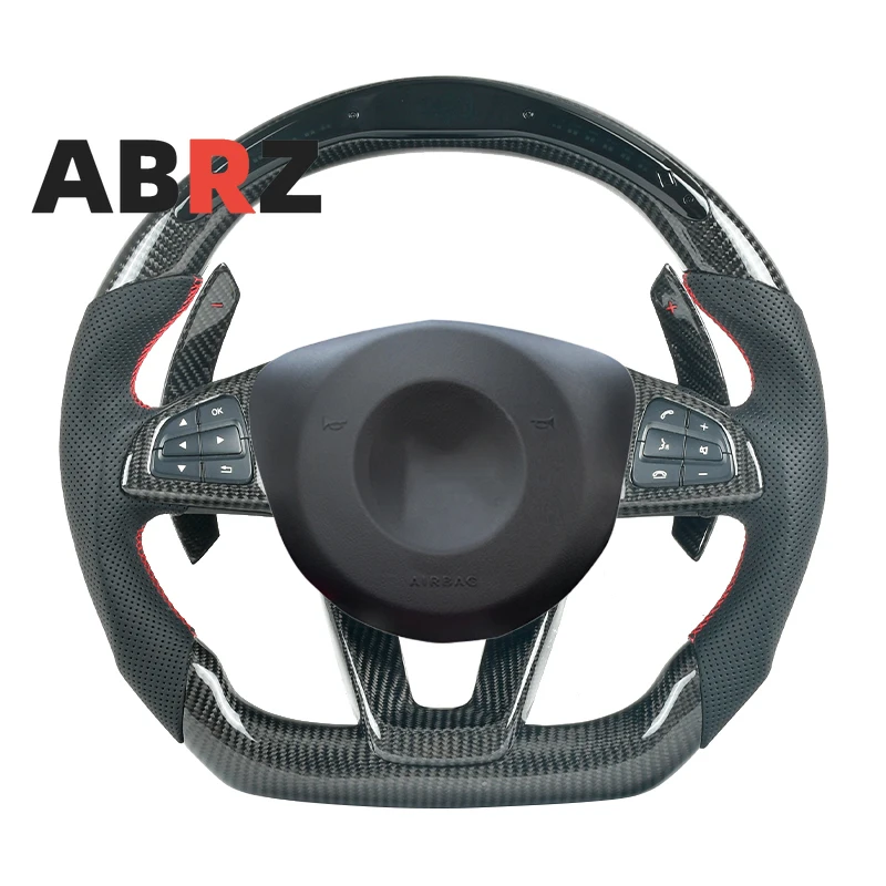 

Customized Carbon Fiber Steering Wheel for Mercedes Benz AMG CLA GLC GLB GLS C63 E63 W203 W176 W205 W204 W213 Car Acesssories