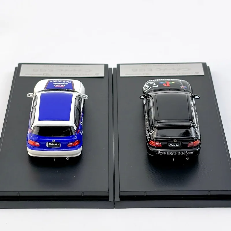 SW 1/64 Honda Civic EG6 Rothmans, vehículo de juguete de aleación, modelo de Metal fundido a presión