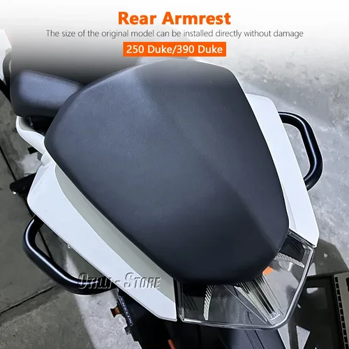 Imagen 2 del producto Accesorios para motocicleta, Barras de agarre traseras, asiento trasero, manija de riel de agarre de pasajero para Duke 390, Duke 250, Duke 250, DUKE 390