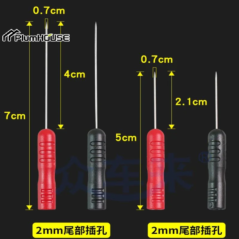 Needle Tip Probe Pair; T2003 Pen Extension; Bendable Tester Tool Accessory; 1000V/10A Fine Point Test Tip