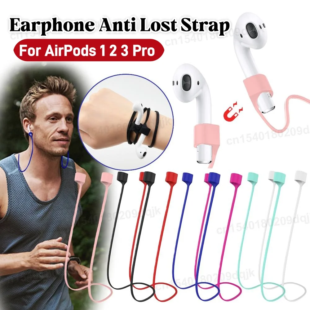 Silikon Anti-Verlust Magnetische Kopfhörer Seil für AirPods 3 2 1 Pro Bluetooth Drahtlose Kopfhörer Kabel Hals Sport String Zugriffs