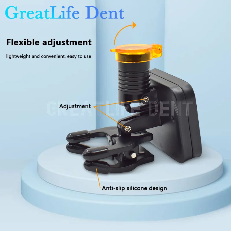 GreatLife 5W Wireless Dental Headlight Clip-on Headlamp With Optical Filter for Lab Surgical Medical ENT Integrated Headlamp