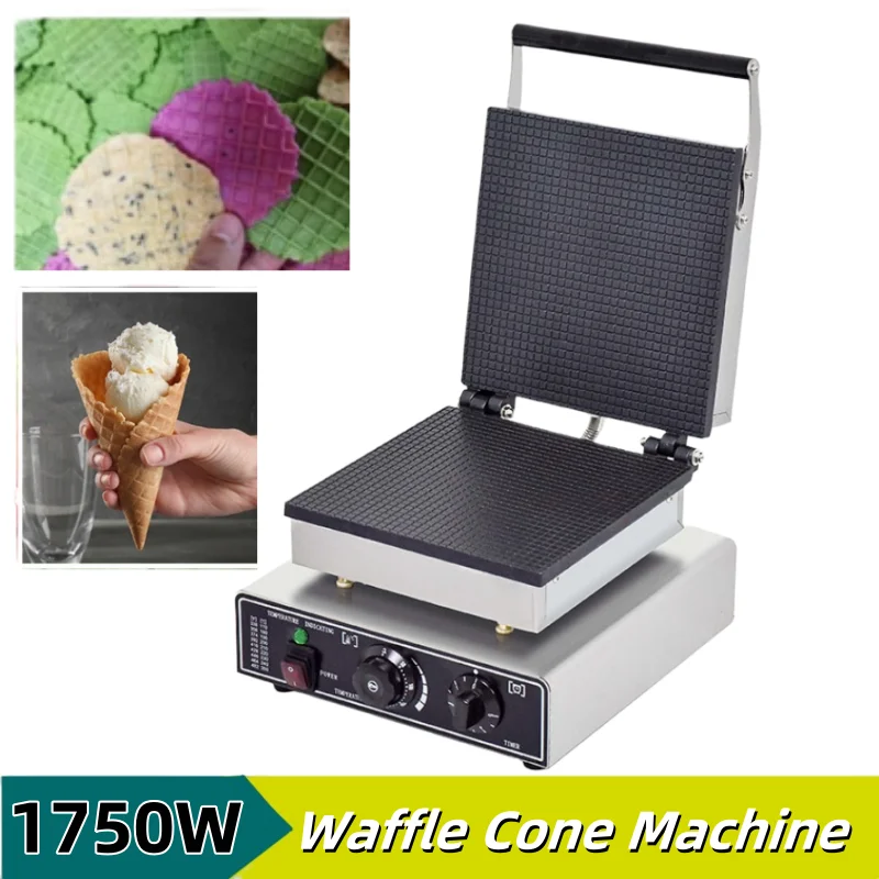 Commercial Waffle Cone Machine New Crisp Crust Machine Cafe High Quality Non-stick Ice Cream Cone Electric heating Waffle Maker