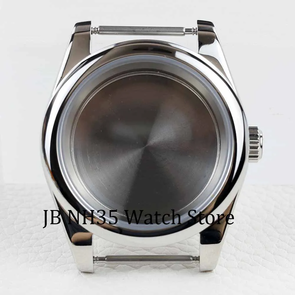 

TOP Silver Men's Watch Cases 36mm /39mm Sapphire Stainless Steel waterproof Parts For Seiko NH35 NH36 movement 28.5mm Dial