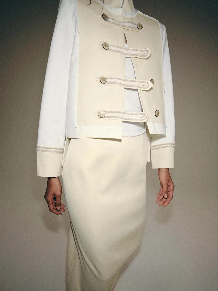 High-End Autumn New Fashion Long Sleeve High Collar Rope Buckle Jacket Versatile Stylish Women's Short Coat 2026 Fall Collection